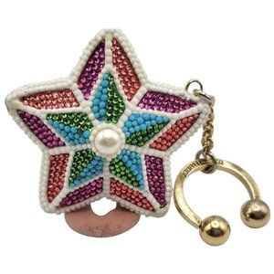 Vintage Judith Leiber Rare Jewel Encrusted Star Key Chain (A2641)